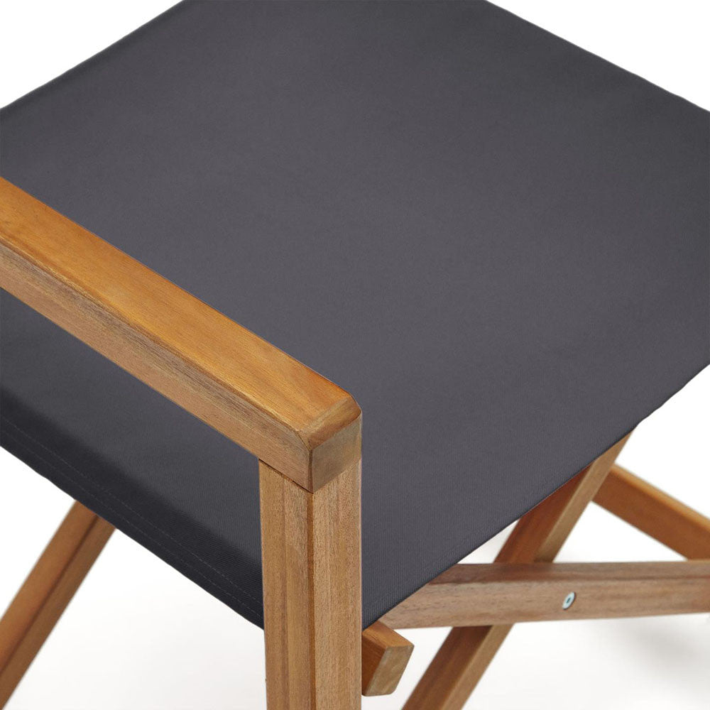 Scaun exterior dining pliabil negru/maro din textil Thianna Kave Home
