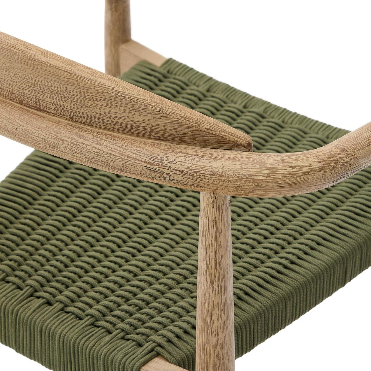Scaun exterior dining verde din lemn Nina Kave Home