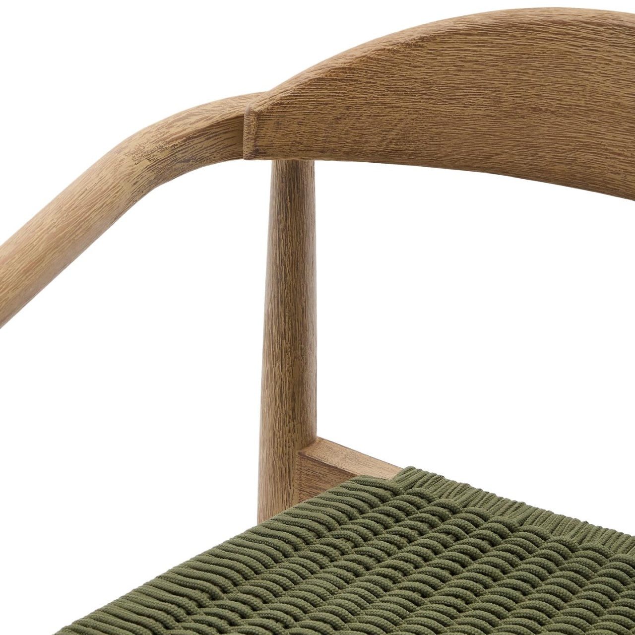 Scaun exterior dining verde din lemn Nina Kave Home