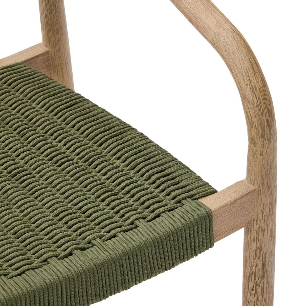 Scaun exterior dining verde din lemn Nina Kave Home