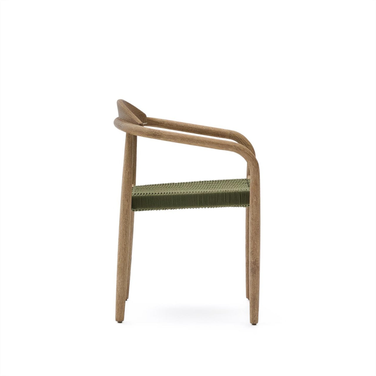 Scaun exterior dining verde din lemn Nina Kave Home