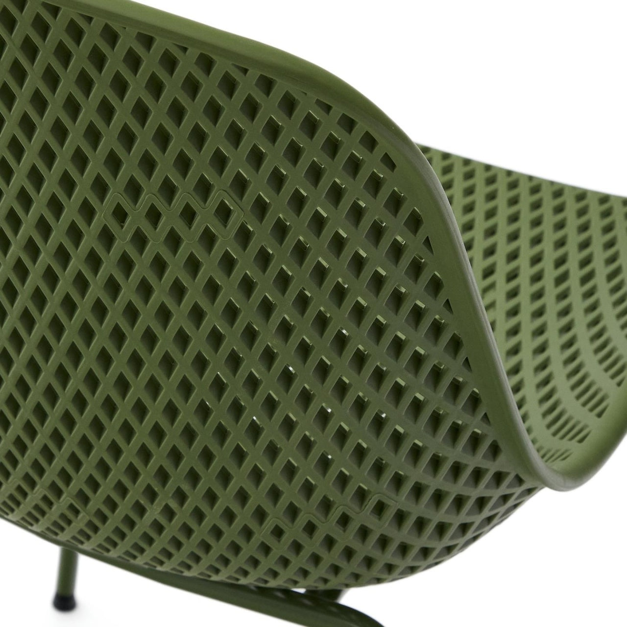 Scaun exterior dining verde din metal Quinby Kave Home