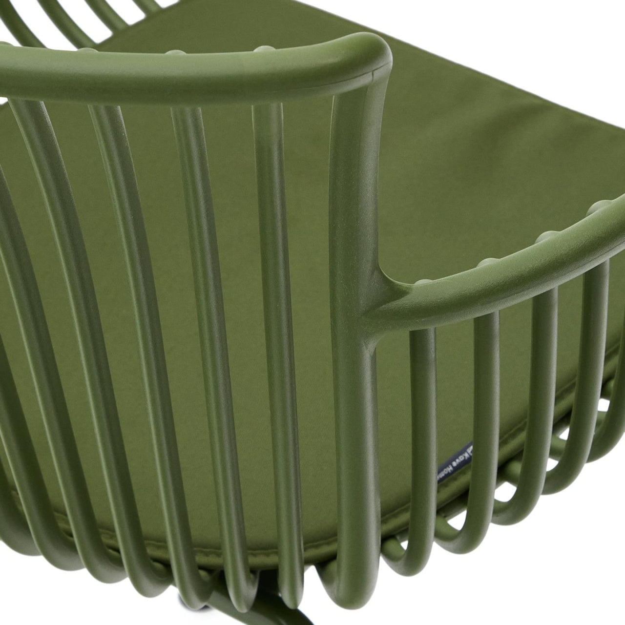 Scaun exterior dining verde din metal Surpika Kave Home