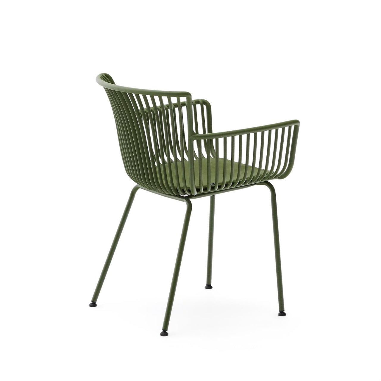 Scaun exterior dining verde din metal Surpika Kave Home