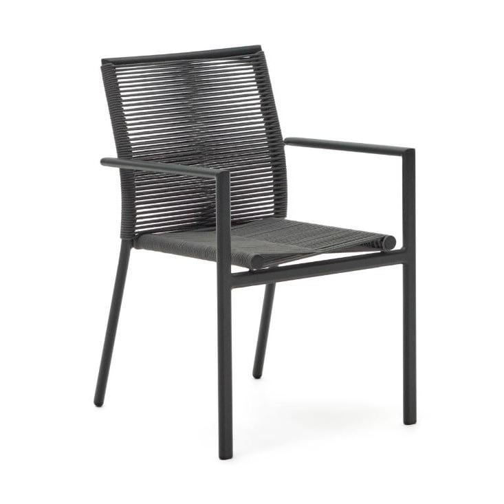 Scaun exterior gri din metal Culip Kave Home