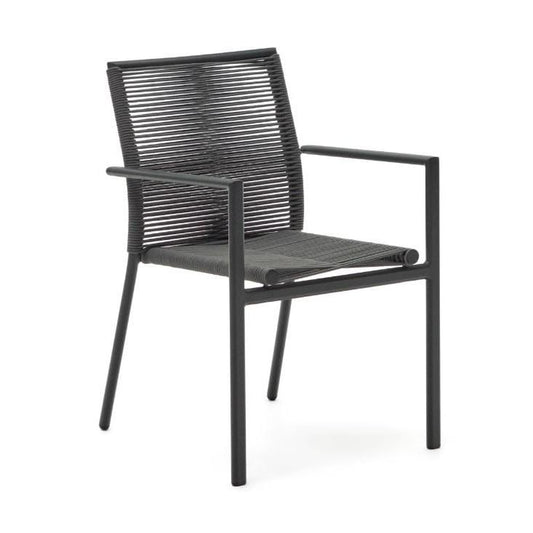 Scaun exterior gri din metal Culip Kave Home