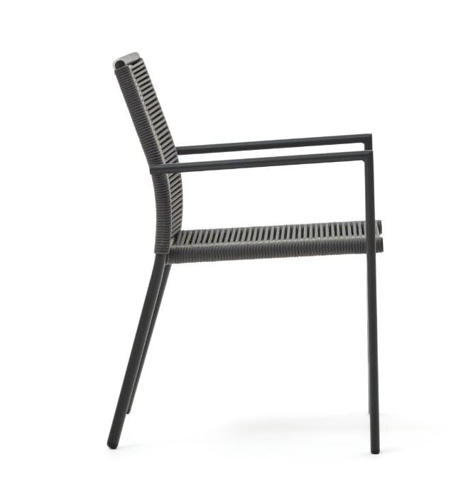 Scaun exterior gri din metal Culip Kave Home