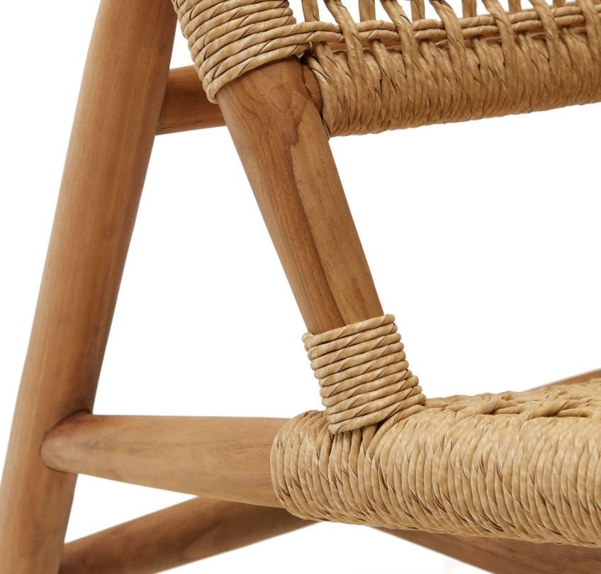 Scaun exterior maro din lemn Codolar Kave Home