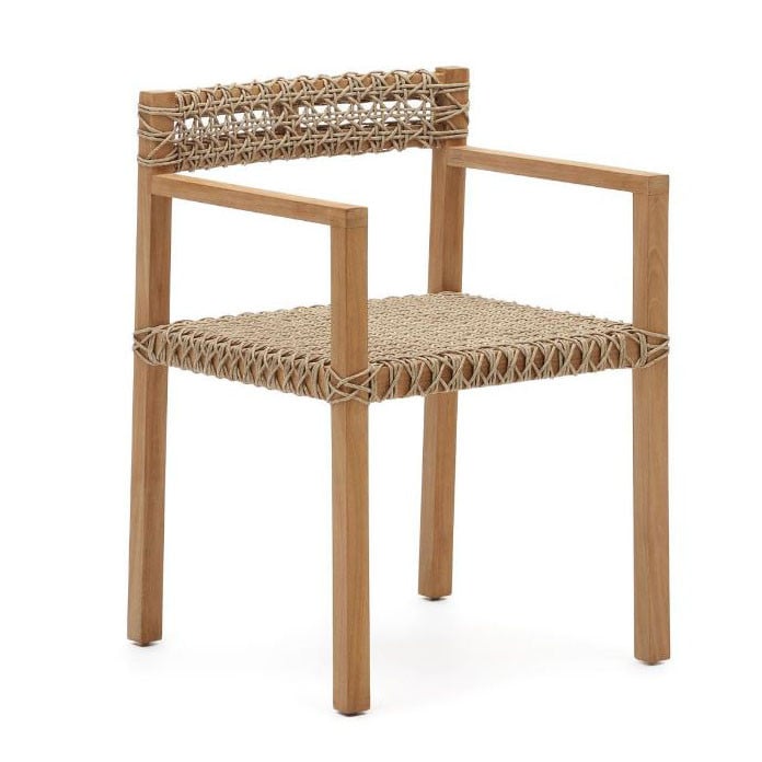 Scaun exterior maro din lemn Giverola Kave Home