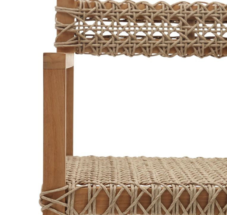 Scaun exterior maro din lemn Giverola Kave Home