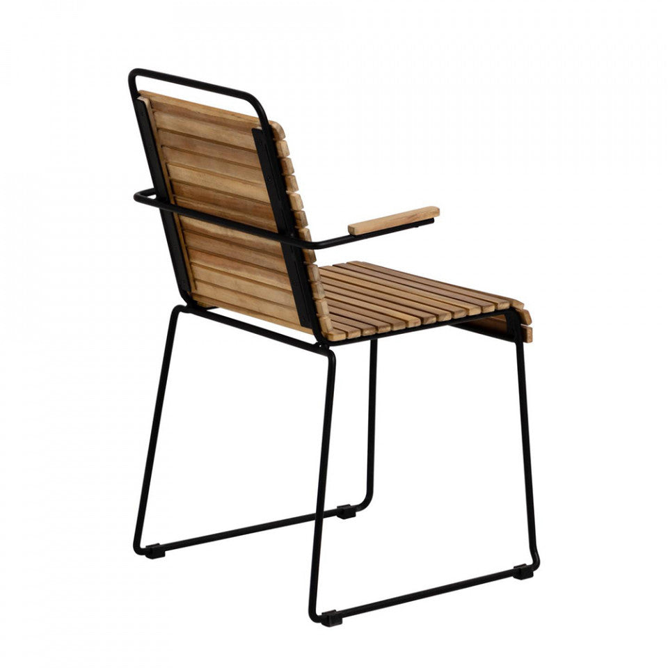 Scaun exterior maro din lemn Yukari Kave Home