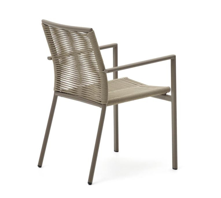 Scaun exterior maro din metal Culip Kave Home