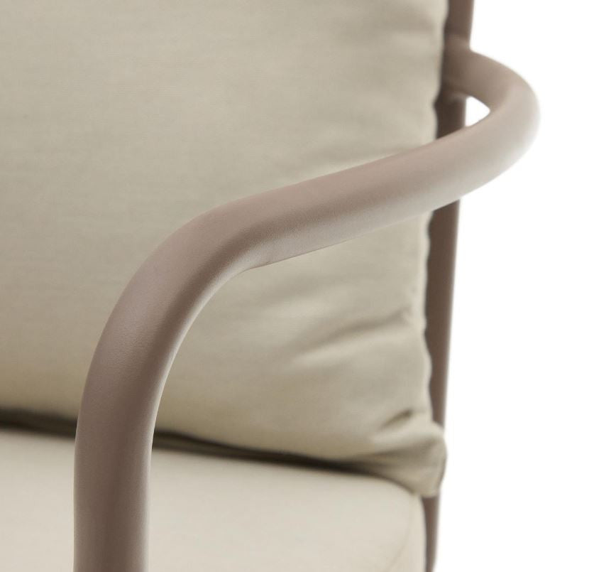 Scaun exterior maro din textil Bramant Kave Home