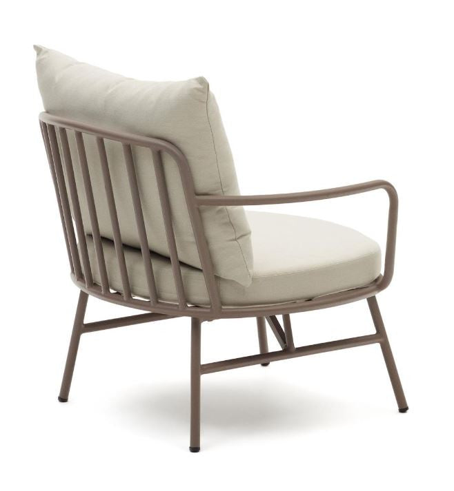 Scaun exterior maro din textil Bramant Kave Home