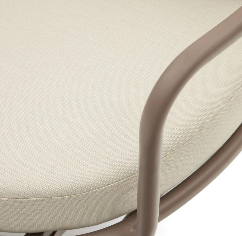 Scaun exterior maro din textil Bramant Kave Home