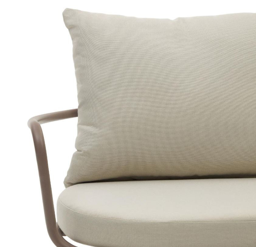 Scaun exterior maro din textil Bramant Kave Home