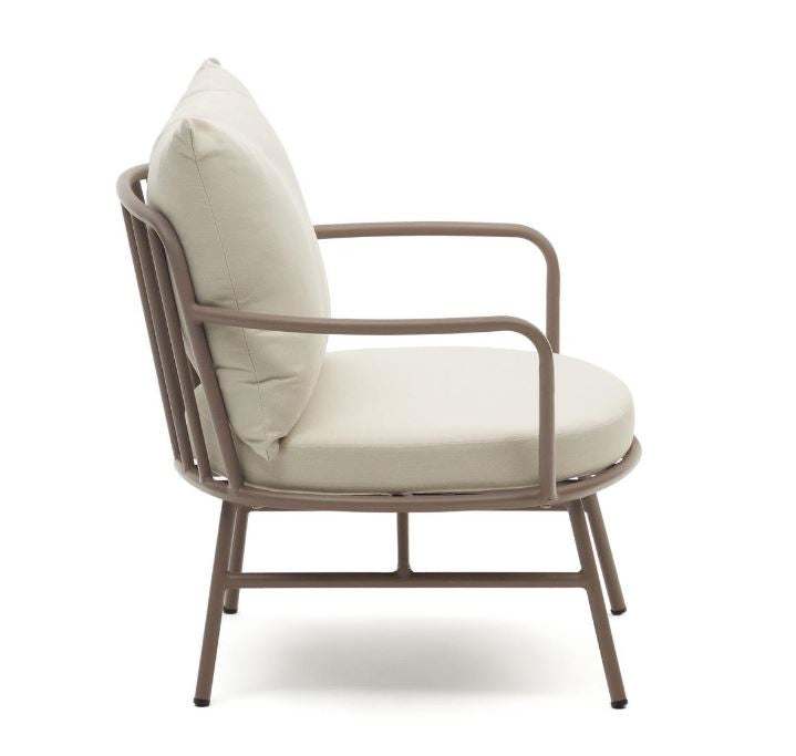 Scaun exterior maro din textil Bramant Kave Home