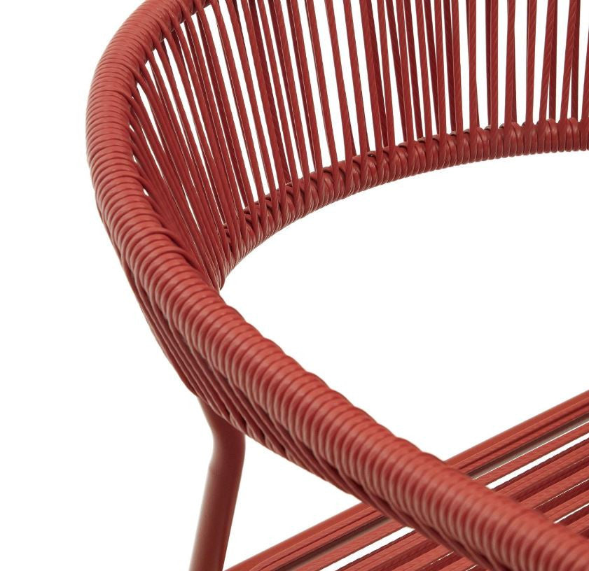 Scaun exterior maro teracota din metal Furadera Kave Home