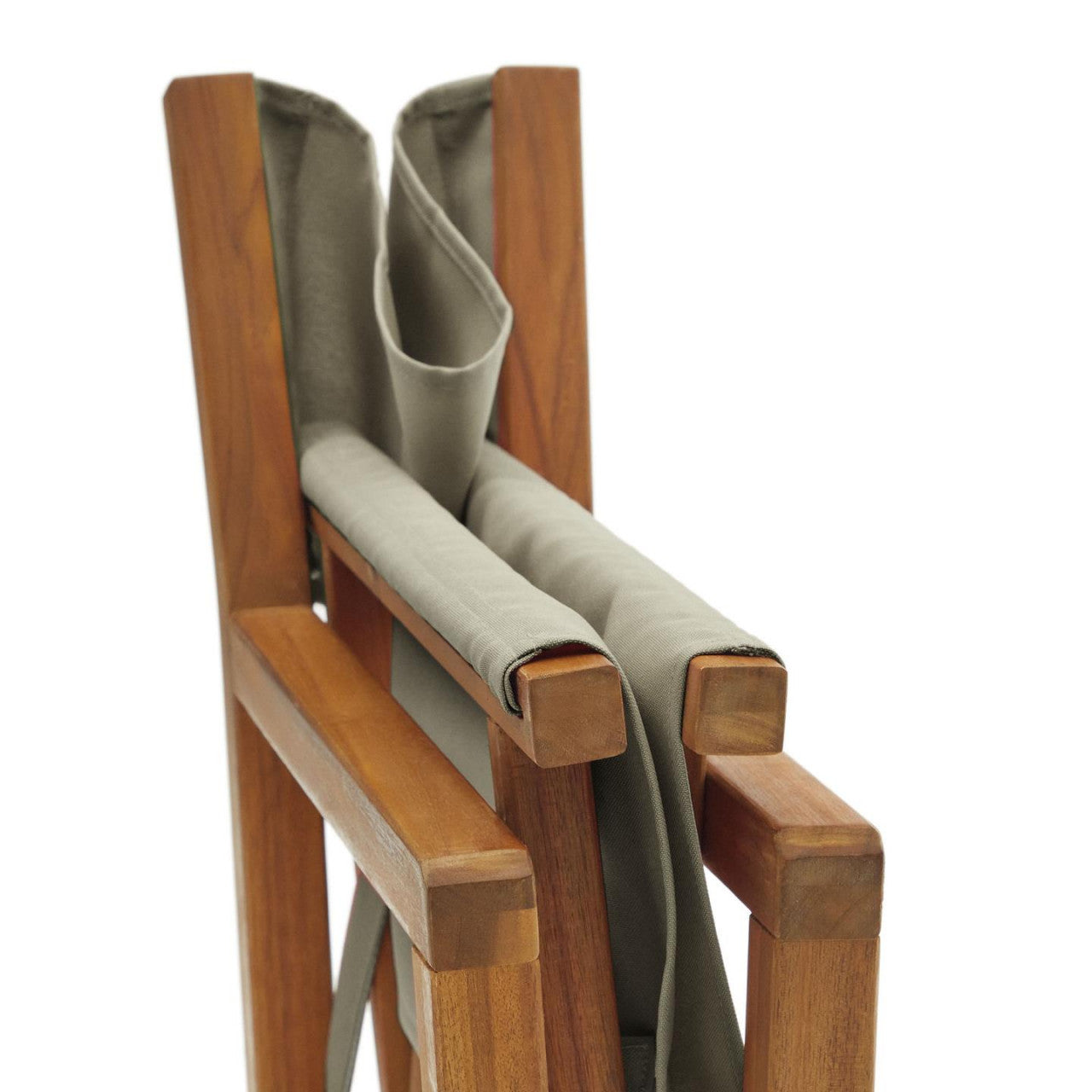 Scaun exterior pliabil verde/maro din textil Thianna Kave Home