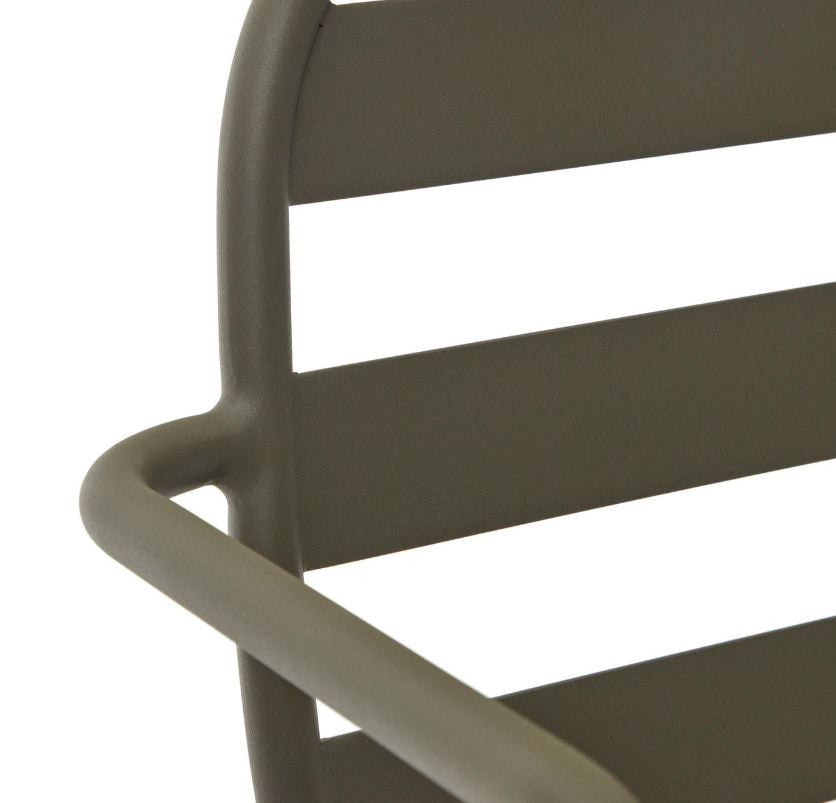 Scaun exterior verde din metal Joncols Kave Home