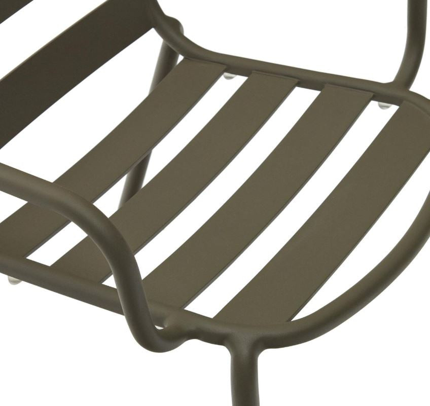 Scaun exterior verde din metal Joncols Kave Home