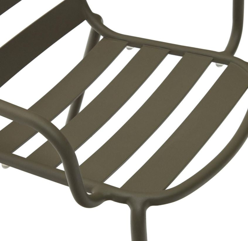 Scaun exterior verde din metal Joncols Kave Home