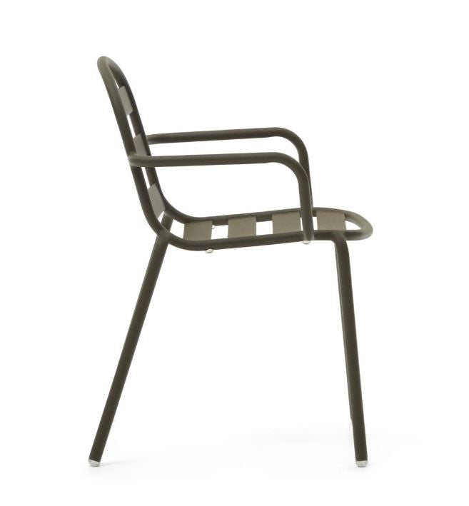 Scaun exterior verde din metal Joncols Kave Home
