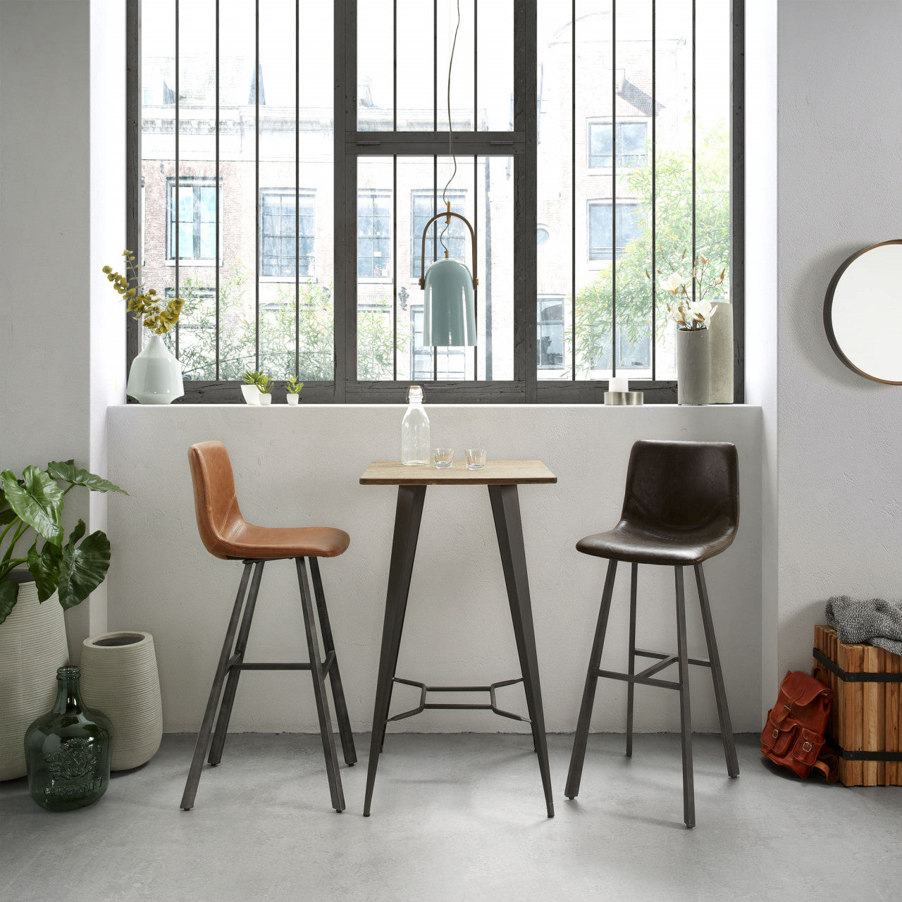 Set 3 oglinzi rotunde din metal Ralphe Kave Home