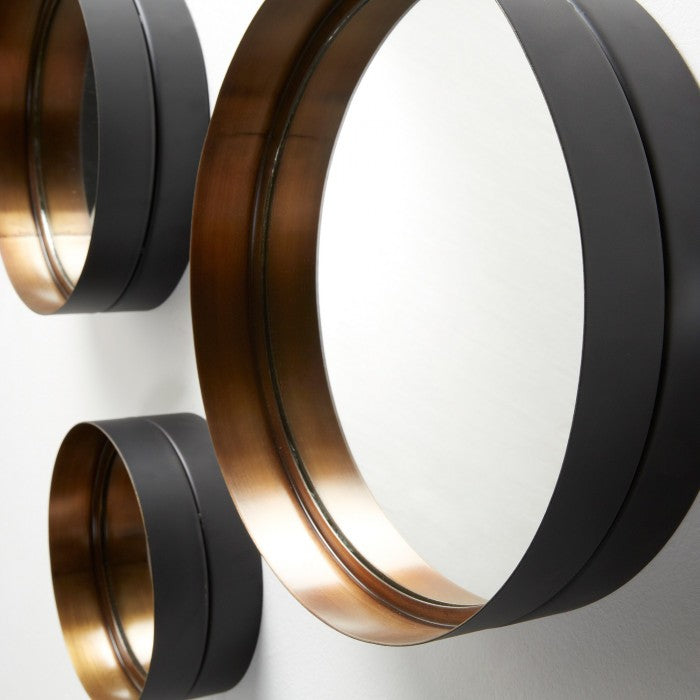 Set 3 oglinzi rotunde din metal Wilton Kave Home