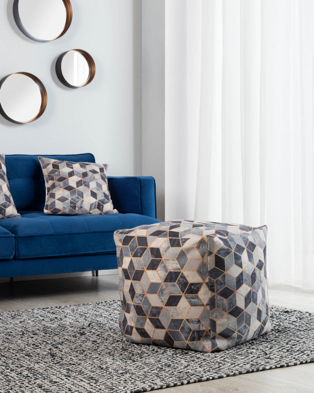 Set 3 oglinzi rotunde din metal Wilton Kave Home