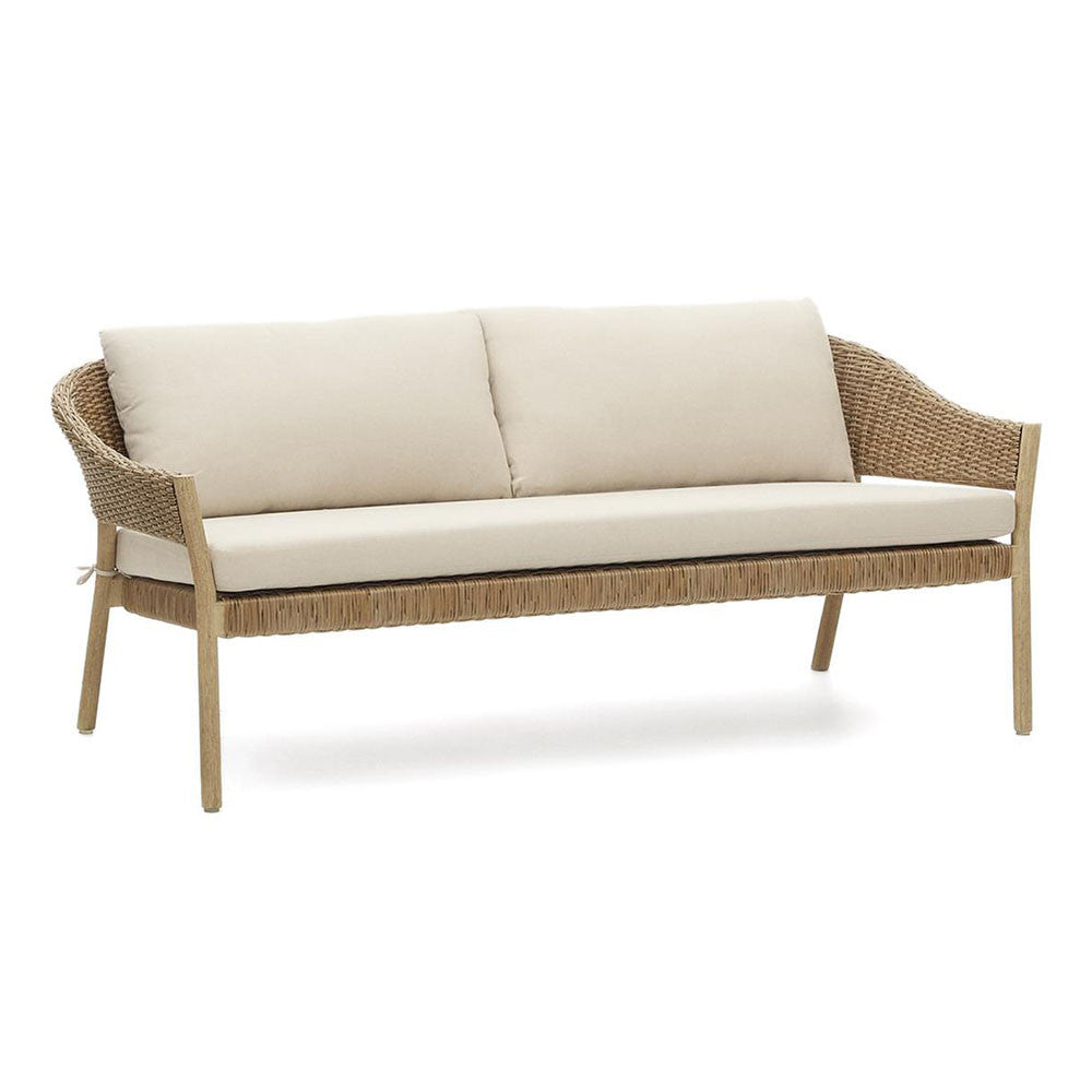 Set canapea si 2 fotolii bej din textil Pola Kave Home