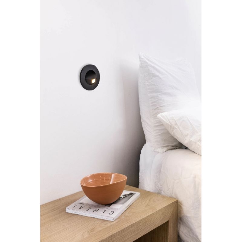 Spot incastrabil cu reader LED directionabil CLICK Black