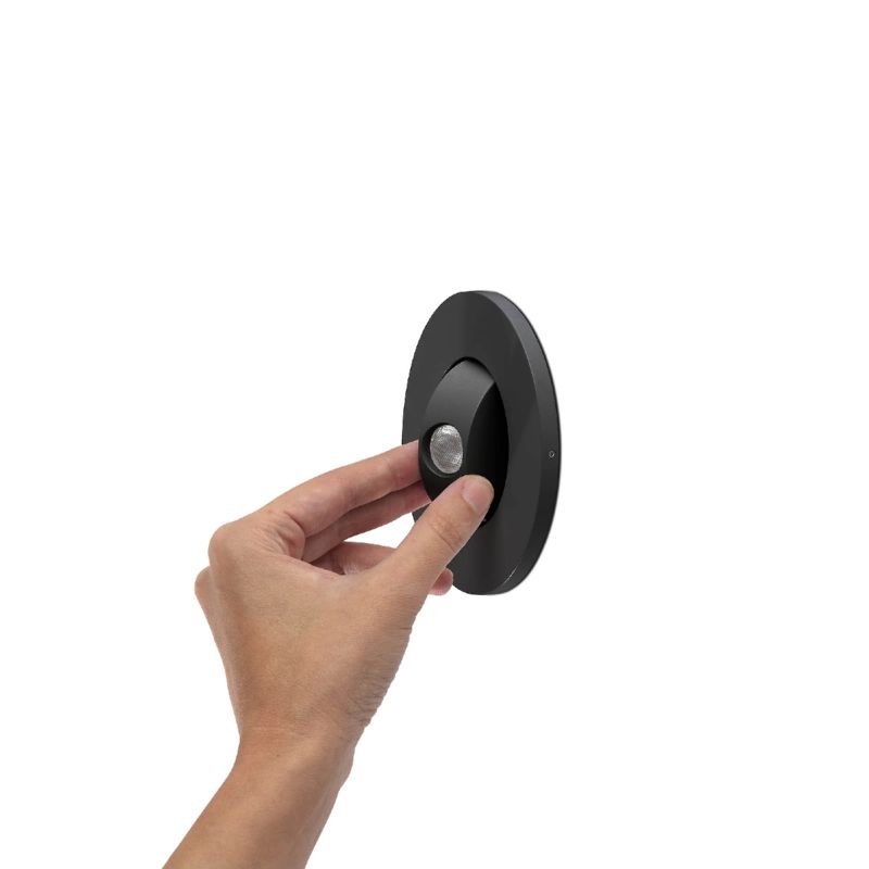 Spot incastrabil cu reader LED directionabil CLICK Black