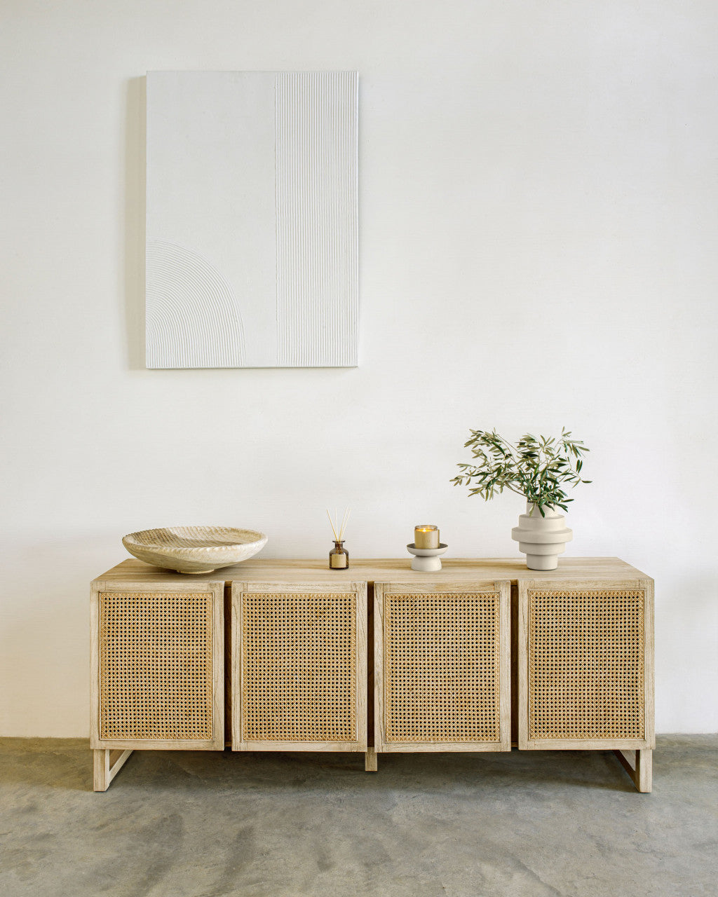 Tablou alb din lemn 80x110 cm Adelta Kave Home