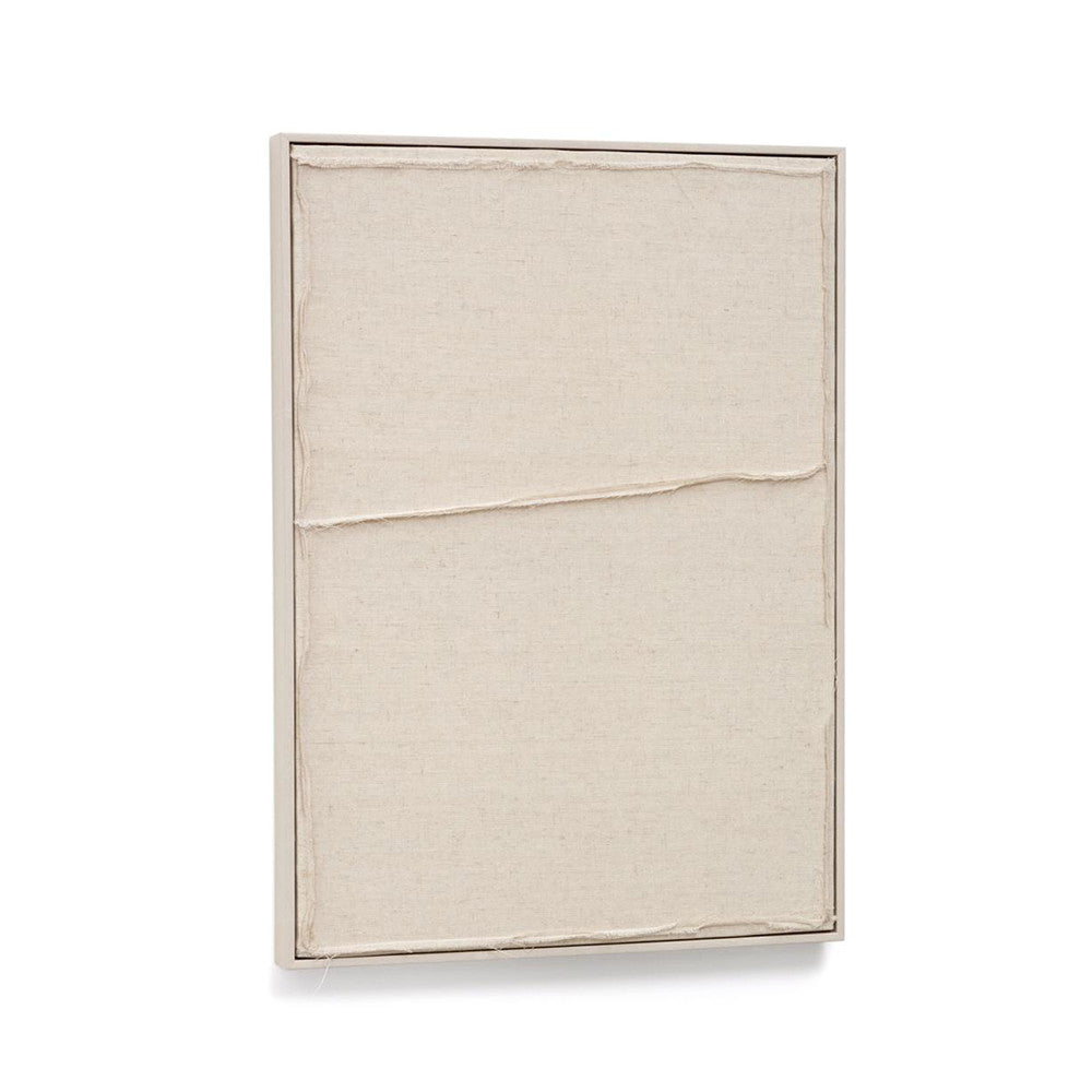 Tablou bej din fibre naturale 52x72 cm Maha 2 Kave Home