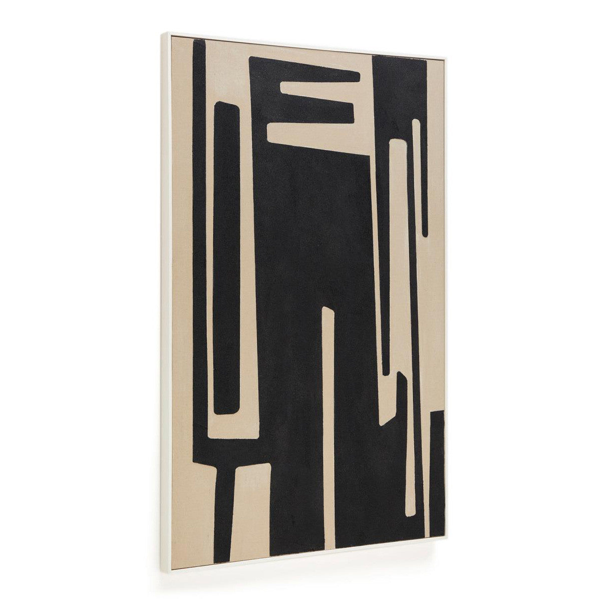 Tablou bej/negru din lemn 70x100 cm Salmi Kave Home