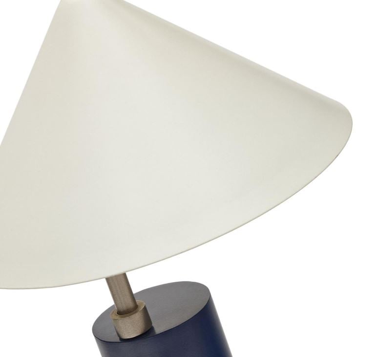 Veioza alba/albastra din metal 42 cm Shiva Kave Home