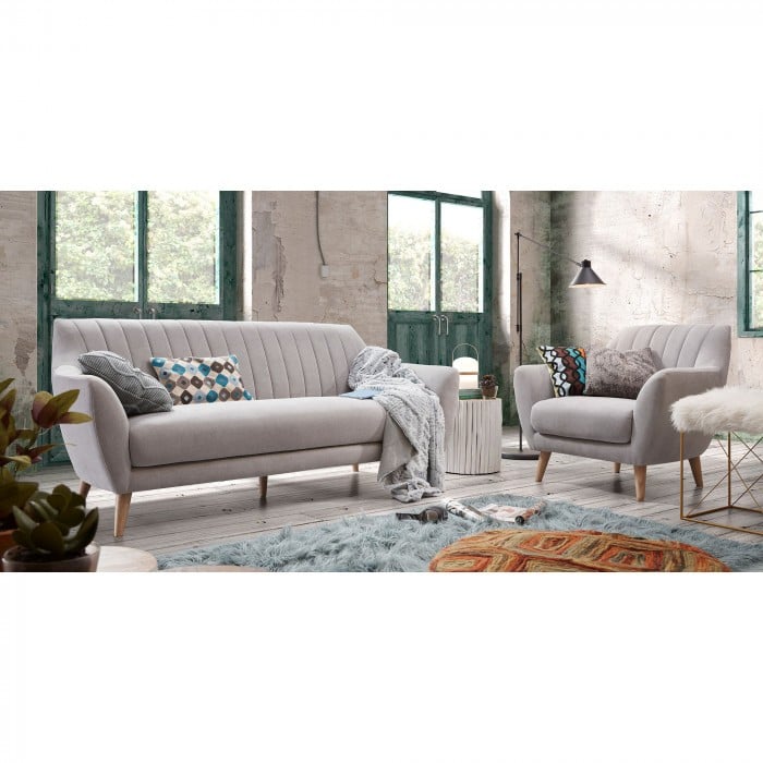 Veioza alba din lemn 27 cm Ridley Natural Kave Home