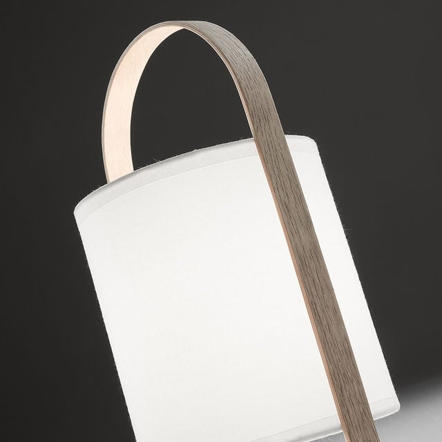 Veioza alba din lemn 32 cm Zayma Kave Home