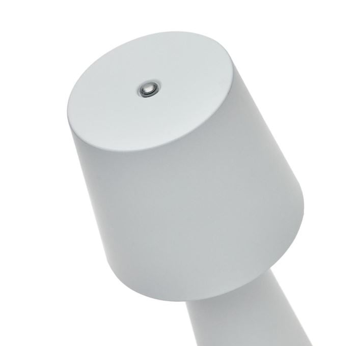 Veioza alba din metal 25 cm Arenys Kave Home