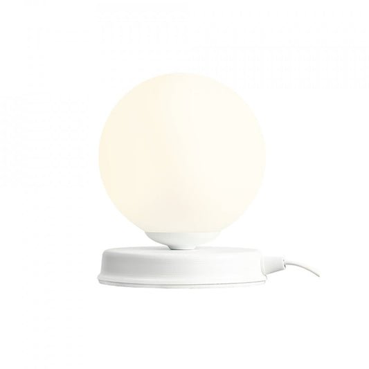 Veioza alba din sticla 23 cm Ball M Aldex