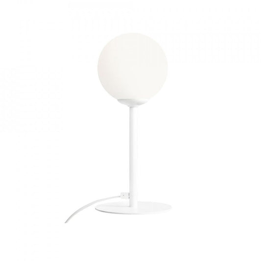 Veioza alba din sticla 35 cm Pinne Aldex