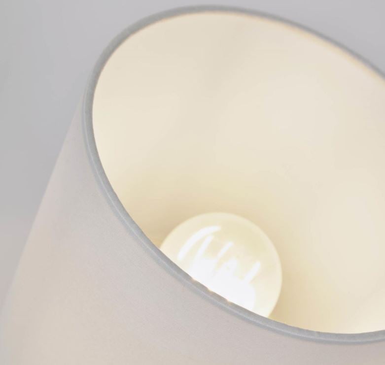 Veioza alba/maro din ceramica 28 cm Eshe Kave Home