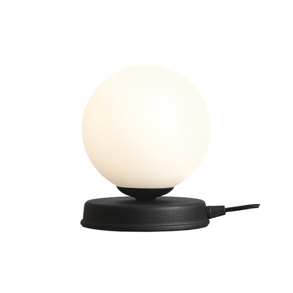 Veioza alba/neagra din sticla 23 cm Ball M Aldex