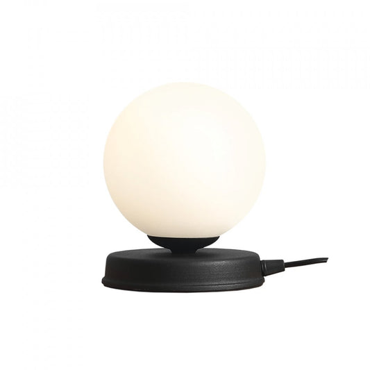 Veioza alba/neagra din sticla 23 cm Ball M Aldex