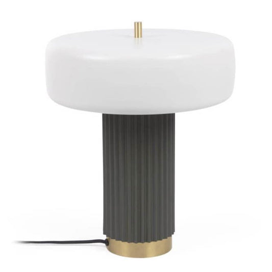 Veioza alba/verde din metal 38 cm Serenella Kave Home