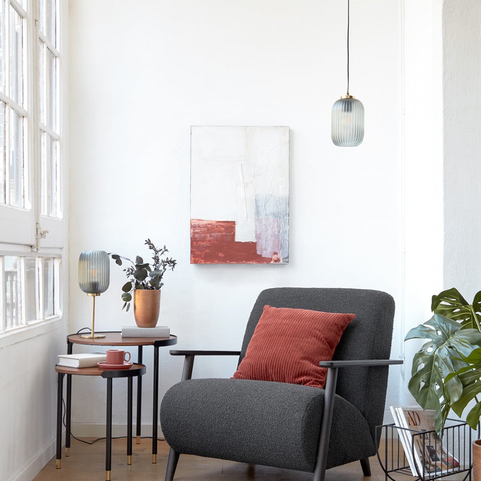 Veioza aurie din metal 40 cm Hestia Kave Home