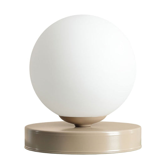 Veioza bej/alba din sticla 17 cm Ball S Aldex