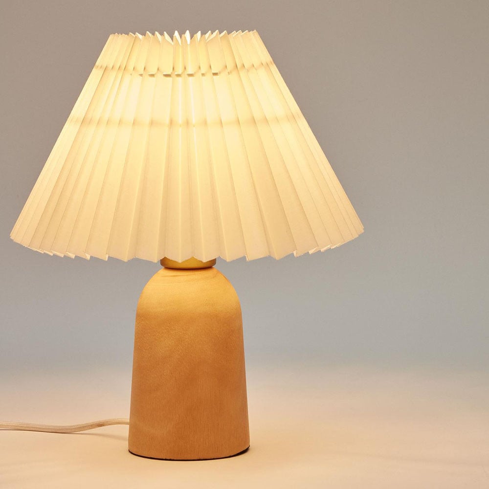 Veioza bej din bumbac 33 cm Benicarlo Kave Home