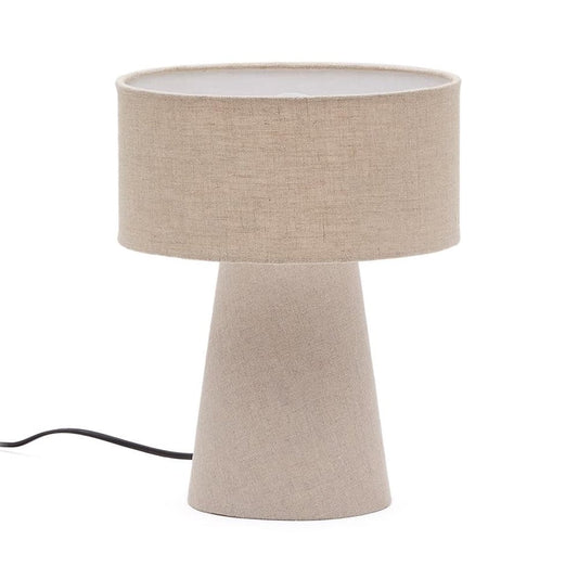 Veioza bej din fibre naturale 35 cm Algaida Kave Home